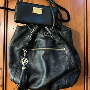 Michael Kors black Leather purse and wallet